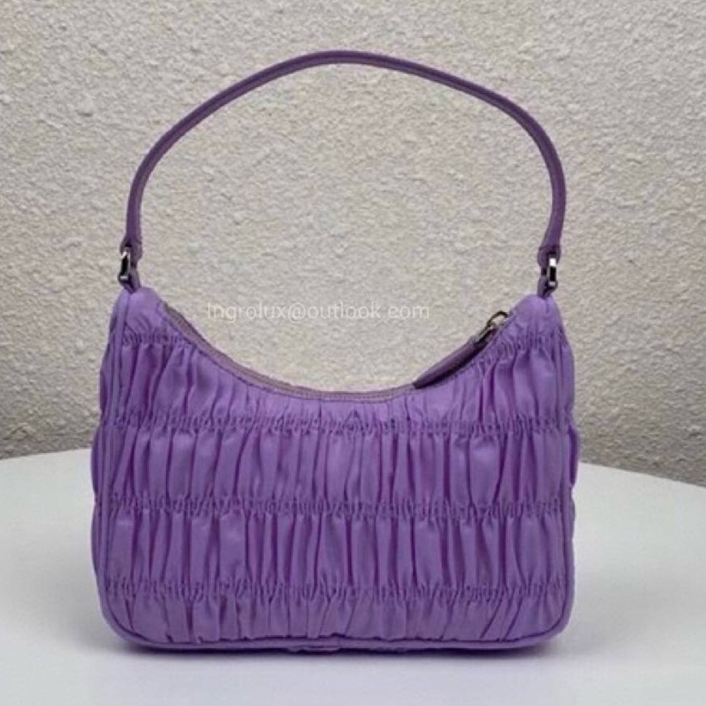 Peta & Jain Tyra Purple Lilac Ruched Shoulder Bag